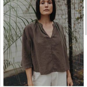 Esby Apparel Lily Top - basil